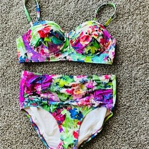 High waisted Lands End bikini 👙